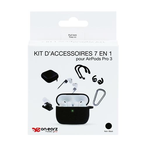 Accessoire Audio Kit 7 En 1 On Earz Mobile Gear – Pour AirPods Pro 3 Noir