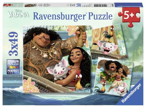 Puzzle 3 x 49 pièces La légende du bout du monde Vaiana Ravensburger