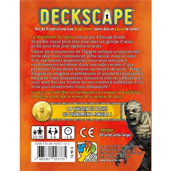 Jeu d’ambiance Super Meeple Deckscape La malediction du Sphinx