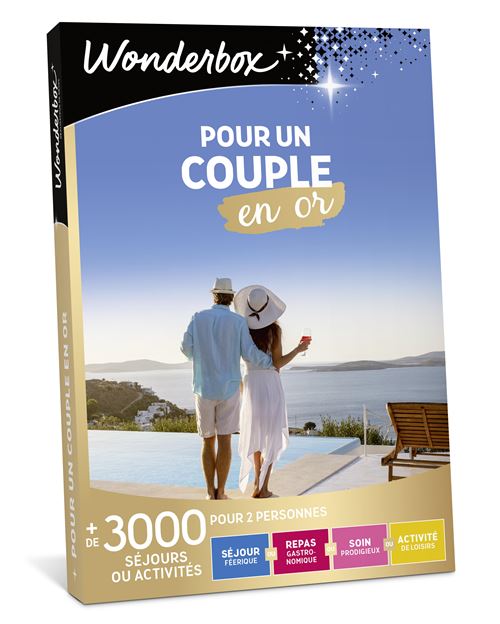 Coffret cadeau Wonderbox Pour un couple en Or