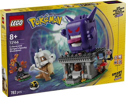 LEGO Pokémon 72166 Set de construction compatible SMART Play™ Ectoplasma et Osselait Effrayant Affrontement Dès - vue 4