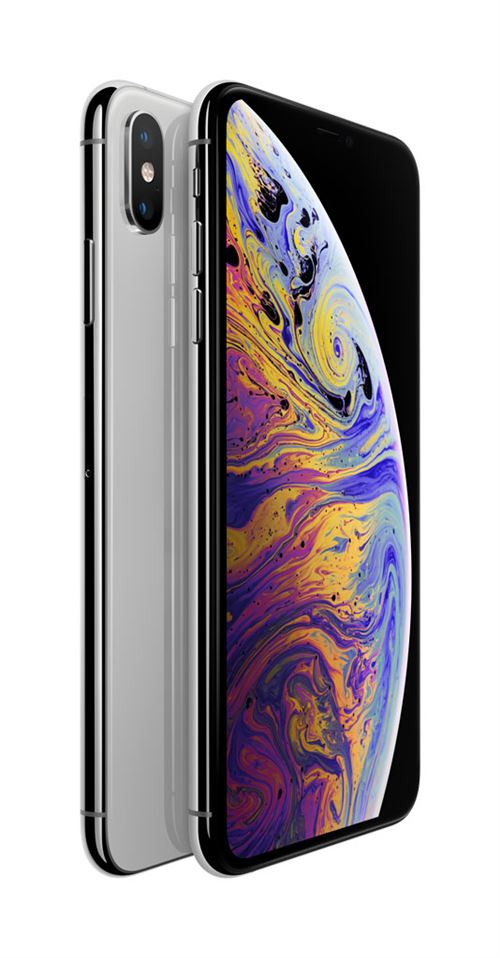 Apple iPhone XS Max - 4G smartphone - double SIM / Mémoire interne 256 Go - écran OEL - 6.5"" - 2688 x 1242 pixels (120 Hz) - 2x caméras arrière 12 MP, 12 MP - 2x front cameras 7 MP - argent État correct - Apple reconditionné disponible sur Fnac