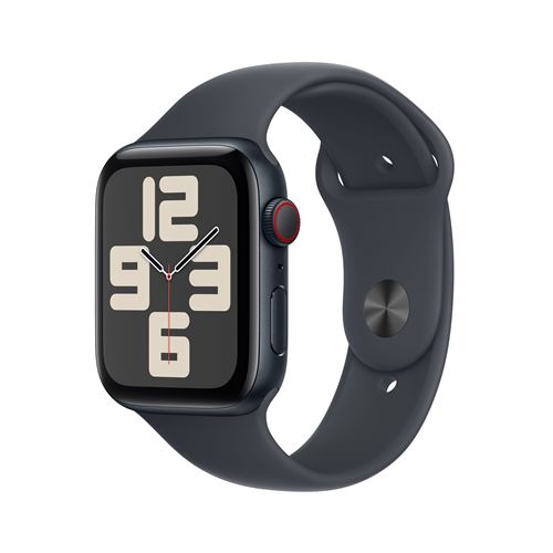 Apple Watch SE GPS + Cellular 44 mm Boîtier en Aluminium Minuit avec Bracelet Sport Minuit M/L version 2024