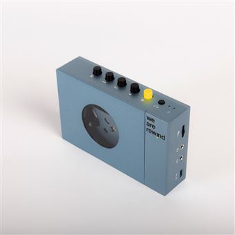 Lecteur de Cassettes portable We are rewind Bluetooth Bleu et Argent -  Baladeur CD - Achat & prix