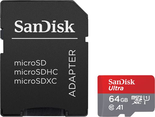 Carte mémoire micro SDHC et SDXC SanDisk Ultra PLUS UHS I Class 10 + Adaptateur SD
