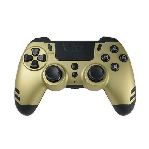 Manette sans Fil Steelplay Slim Pack pour PS4 PS3 et PC Or
