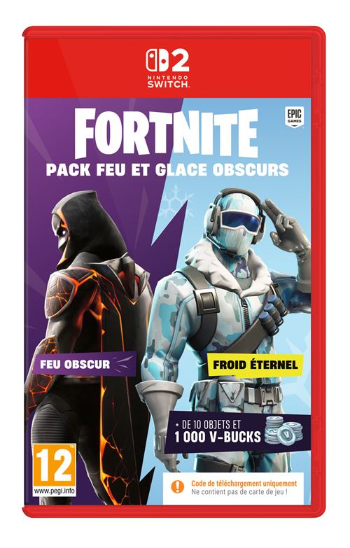 Fortnite Darkfire Ice Bundle Code in a box Nintendo Switch 2