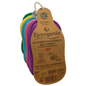 Produits d’entretien maison Best Of Tv Lot de 5 éponges écologiques Epongenio EPONGENIO01 - 1