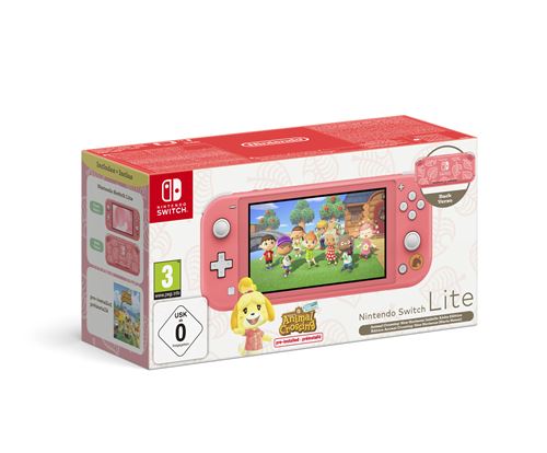 Pack console Nintendo Switch Lite edition limitee (Marie Hawai) + Animal Crossing New Horizons