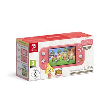 Pack console Nintendo Switch Lite edition limitee (Marie Hawai) + Animal Crossing New Horizons