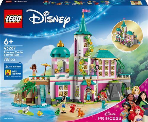 LEGO Disney Princess 43267 Le Château des Princesses et les Animaux Royaux - vue 4