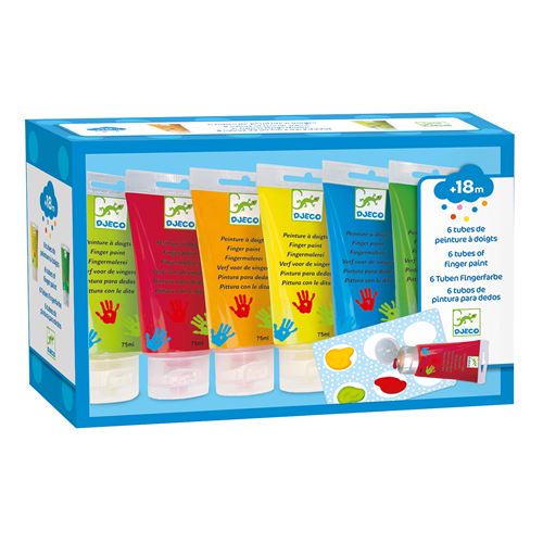 Djeco 6 Tubes De Peinture À Doigts