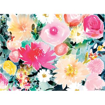 Puzzle Nathan Dahlias et roses Marie Boudon Collection Carte blanche 500 pièces