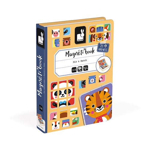 Boite de Jeu éducatif magnétique Janod Magneti'book Mix et Match