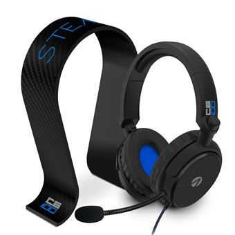 Pack Casque Gaming filaire + Support Stealth C6100 Noir carbone