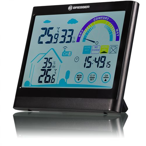 Bresser  Thermomètre/hygromètre BRESSER Station Météo Quadro NLX