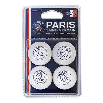 Set de 4 balles de Babyfoot en liège PSG Extra Blanc