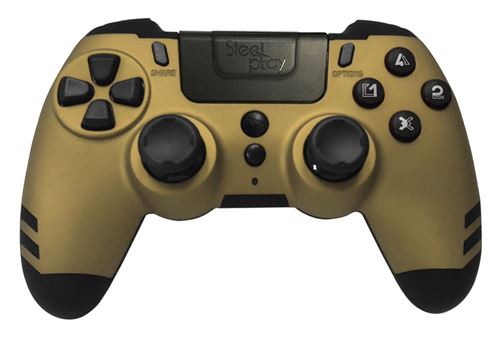 Steelplay MetalTech - Manette de jeu - sans fil - 2.4 GHz - or - pour PC, Sony PlayStation 3, Sony PlayStation 4