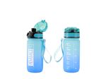 Gourde Itotal Bouteille de motivation Tritan 500 ml Bleu Ciel et Bleu Roi