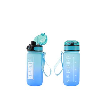 Gourde Itotal Bouteille de motivation Tritan 500 ml Bleu Ciel et Bleu Roi