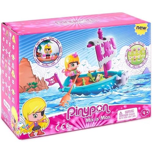 Playset Pinypon Le Bateau Pirate avec une figurine