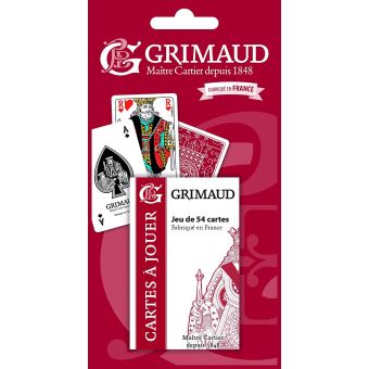 Jeu de cartes 54 cartes qualité Grimaud Belote Expert vente en ligne