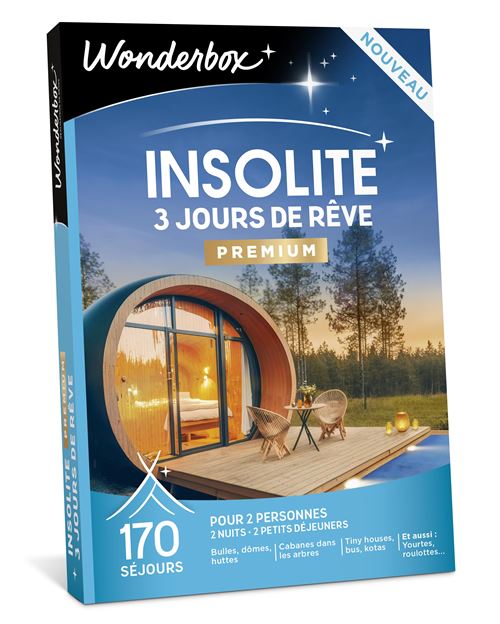 Coffret cadeau Wonderbox Insolite 3 jours de rêve Premium