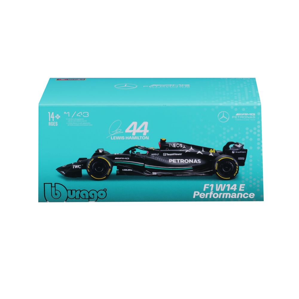 Bburago - Racing - 2023 Mercedes-AMG F1 W14 E-Performance - Echelle 1:24 - avec Casque - #63 Russell - Une réplique précise pour Les Fans de Course, capturant l'esprit de la compétition Bburago - Racing - 2023 Mercedes-AMG F1 W14 E-Performance - Echelle 1:24 - avec Casque - #63 Russell - Une réplique précise pour Les Fans de Course, capturant l'esprit de la compétition