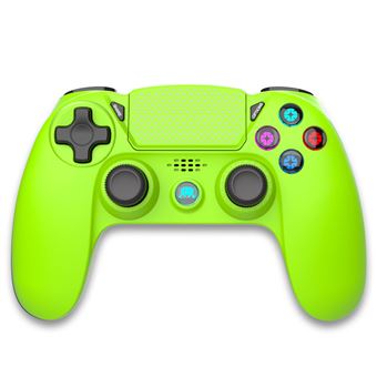 Manette Sans Fil Flashy Green pour PS4 Avec Prise Jack pour casque et boutons lumineux