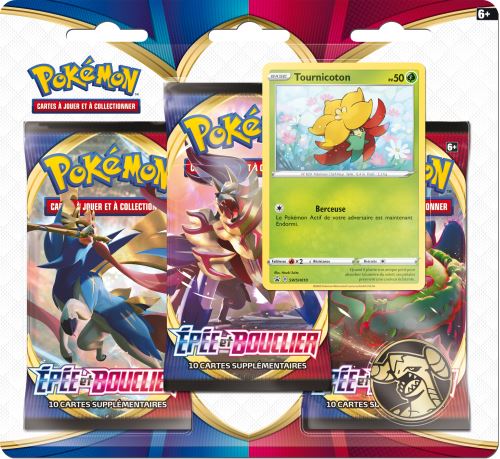 Pack 3 booster Pokémon Février 2020 Modèle aléatoire