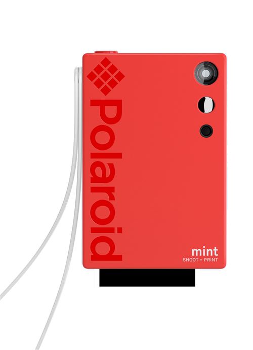 Polaroid Mint Appareil Photo Numérique à Impression Instantanée (Rouge), Impression Sur Papier Photo Collé Sur Support Zink 2X3