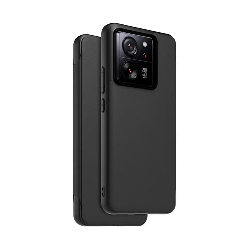 Etui à rabat au touché peau avec dragonne amovible Made For Xiaomi pour Xiaomi 13T et 13T Pro Noir