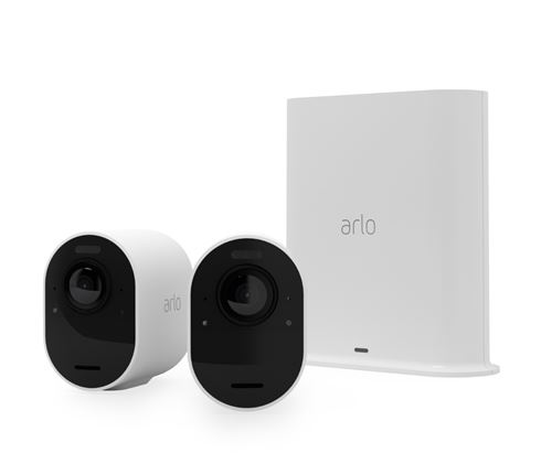 Pack de 2 caméras de surveillance connectées Arlo Ultra 2 Spotlight intérieure-extérieure Blanc
