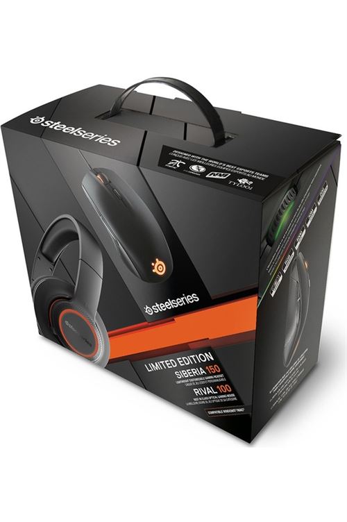 Pack Gamer SteelSeries Casque Siberia 150 + Souris Rival 100