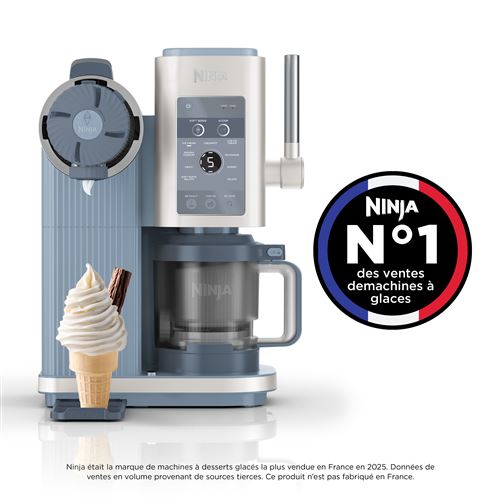 Sorbetiere Ninja Scoop & Swirl NC702EU Bleu acier État correct - Ninja reconditionné disponible sur Fnac