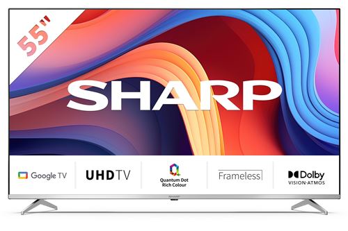 TV QLED Sharp 55Gp6260E 139 Cm 4K Ultra Hd Noir