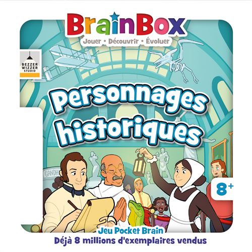Boite de Jeu de culture générale Asmodee BrainBox Pocket Personnages Historiques