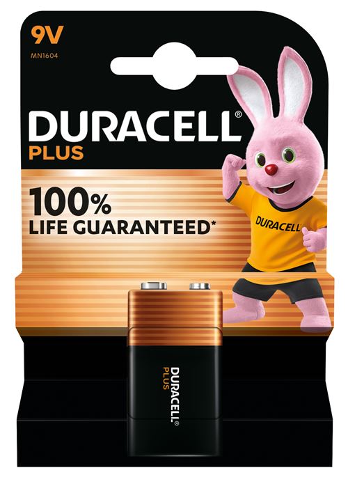 Pile Alcaline Duracell Plus 9V 6LR61 – Haute Capacité, Longue Durée - vue 2