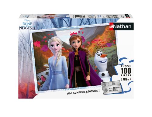 Puzzle 100 pièces Nathan Un monde magique Disney La Reine des Neiges 2