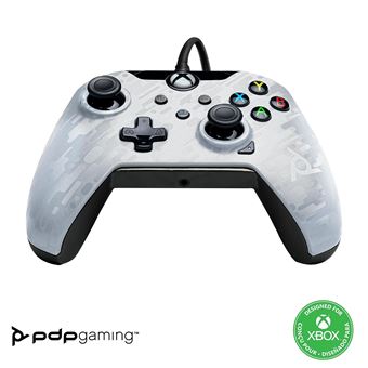 Manette filaire Pdp pour Xbox Séries X/S Blanc camouflage