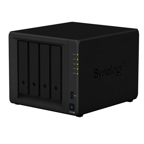 8GB NAS Negro  4To Synology DS918 
