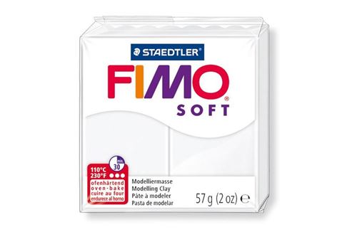 dtm loisirs creatifs - fimo soft 56g blanc 0