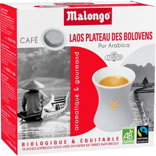Dosettes Malongo Laos Bio 16 pièces