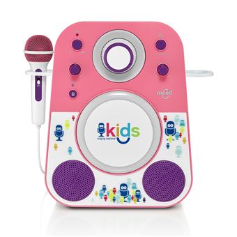 Jouet musical Singing Machine Karaoké Bluetooth avec micro Rose et Violet