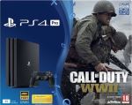 Sony PlayStation 4 Pro - Console de jeux - 4K - HDR - 1 To HDD - noir de jais - Call of Duty: WWII