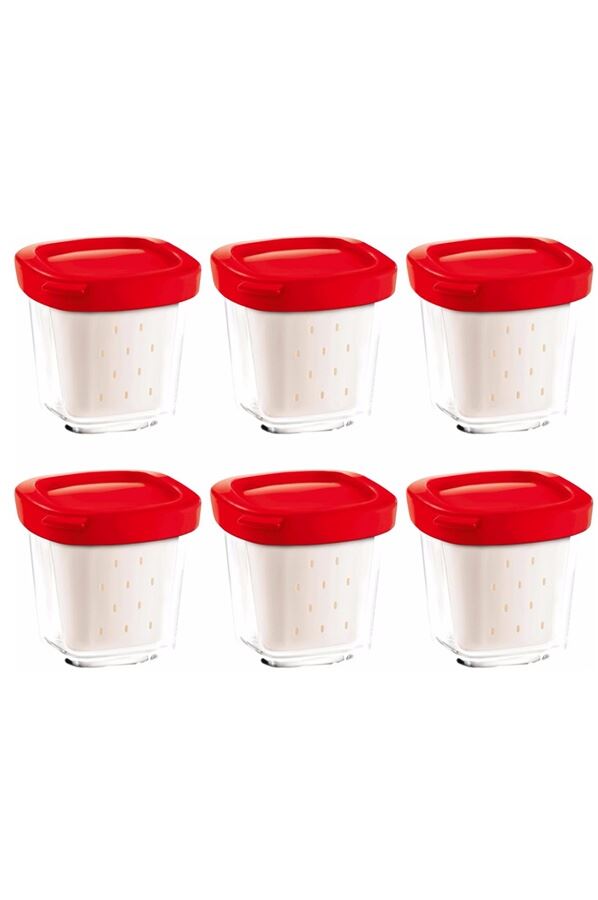 SEB Jeu de 6 pots yaourtière + couvercle carré - Cardoso Shop