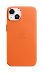 Apple - Coque de protection pour téléphone portable - compatibilité avec MagSafe - cuir - orange - pour iPhone 14