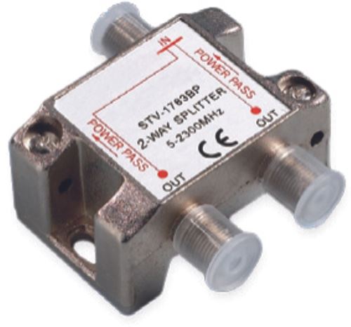 Répartiteur découpleur 1 entrée 2 sorties Erard pour antenne TV et satellite intérieur