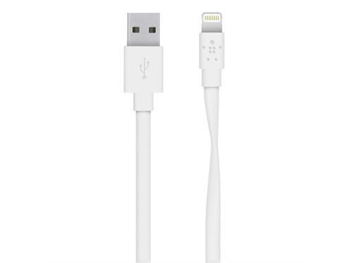 Câble Lightning plat Wefix 1,2 m Blanc
