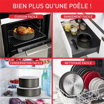 Tefal - Service d'ustensiles de cuisine 7 pce INGENIO BLACK STONE